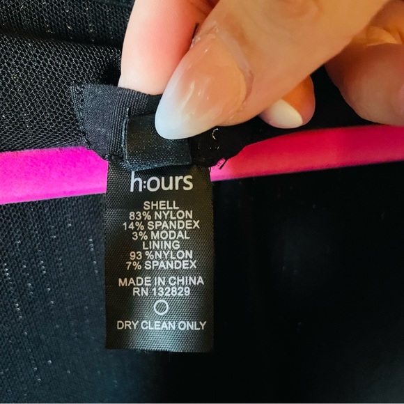 h:ours Cherie Metallic Stripe Long Sleeve Wrap Mini Dress - Picture 10 of 10